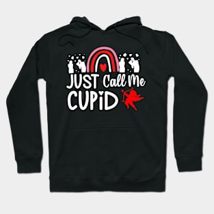 Just Call Me Cupid Valentine_s Day Couples Funny Cupid Love Hoodie